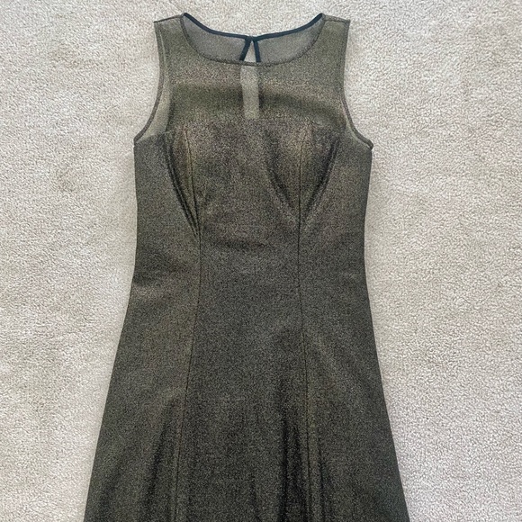 AIDAN MATTOC Black and Gold Dress - Picture 4 of 7